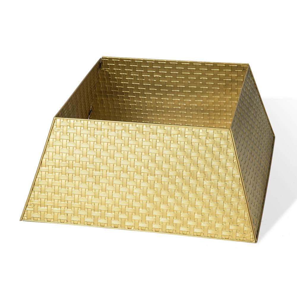 Gold Trapezoid Metal Weave Christmas Tree Collar