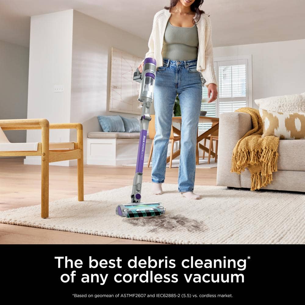 Shark Gray and Purple Cordless Stick Vacuum with HEPA Filter
