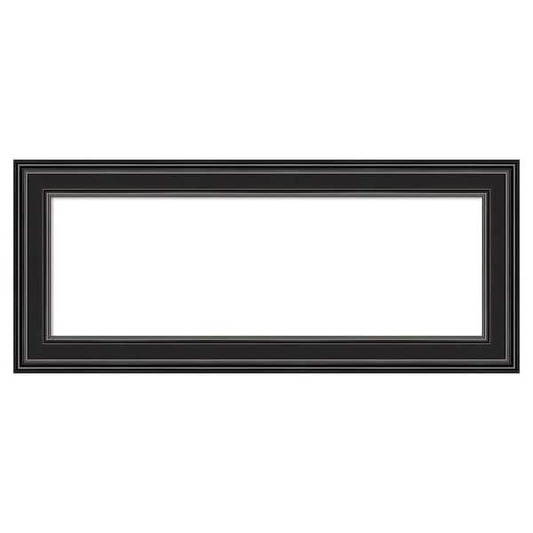 Amanti Art Ridge Black 42 in. x 18 in. Polystyrene Framed Dry Erase Magnetic Memo Board