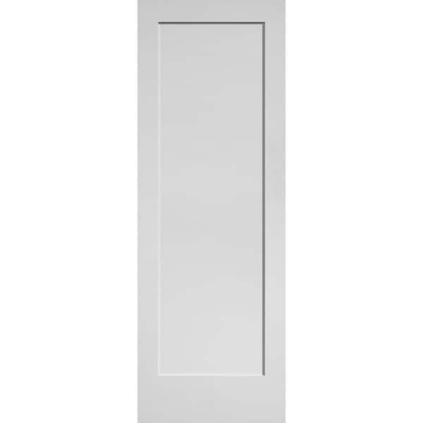 Masonite 28 in. x 80 in. 1 Panel MDF Series No Bore Solid Core White Primed Composite Interior Door Slab