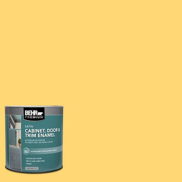1 qt. #PPU6-13 Hawaiian Pineapple Satin Enamel Interior/Exterior Cabinet, Door & Trim Paint