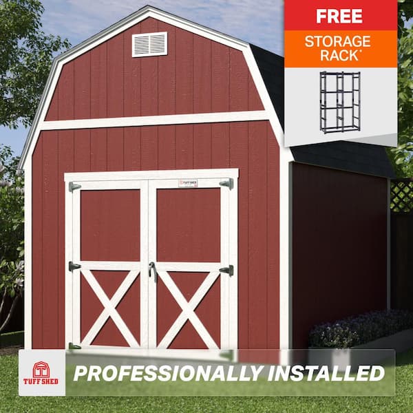 Professionally Installed Tahoe Independence 10 ft. x 12 ft. Wood Storage Shed with 7 ft. High Sidewall (120 sq. ft.)