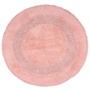 Radiant Collection 100% Cotton Bath Rugs Set, 30 in. Round, Pink