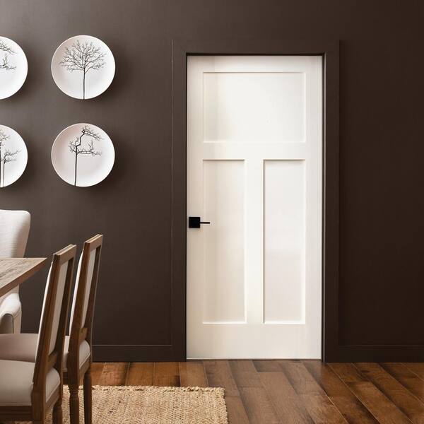 MMI DOOR Shaker Flat Panel 28 in. x 80 in. Right Hand Solid Core