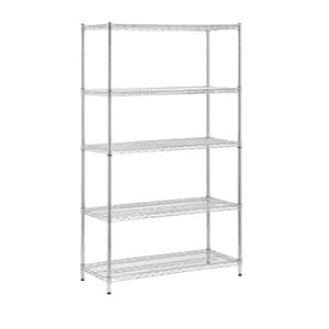 Chrome 5-Tier Metal Wire Shelving Unit (18 in. D x 42 in. W x 72 in. H)