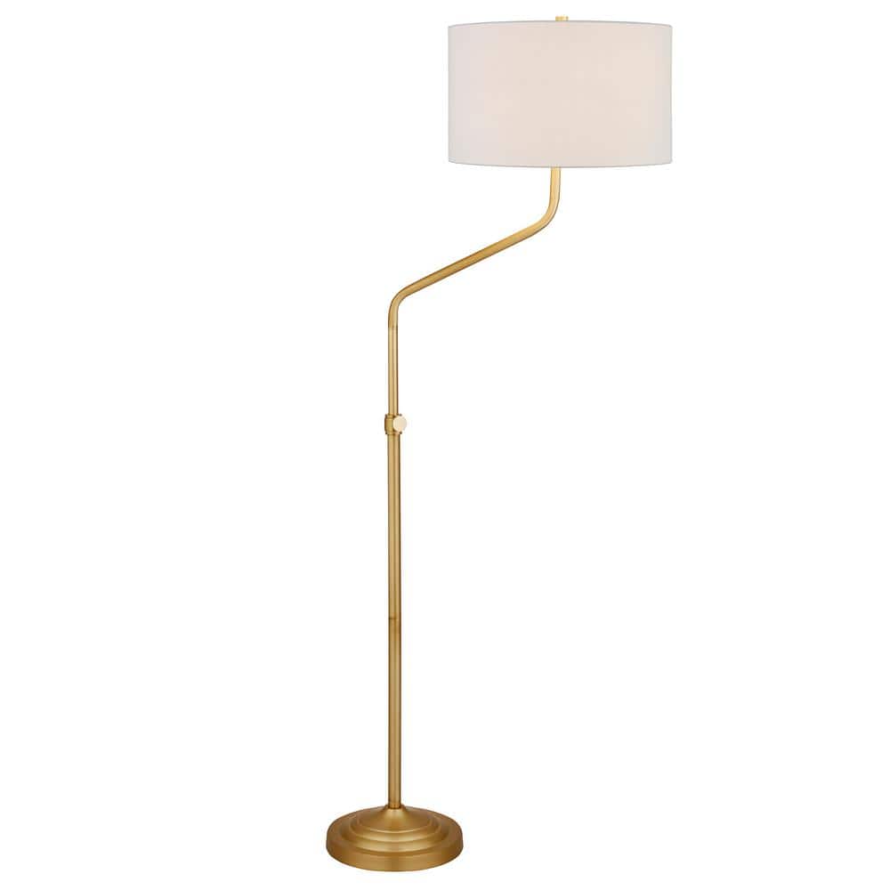 Callum Adjustable Height 66" Smart Floor Lamp in Brushed Brass