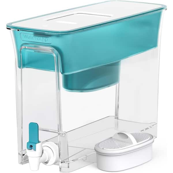 Slim 35-Cup Water Filter Dispenser Water Filter Pitcher in Clear with Large Capacity, 200 Gal. Long-Life Filter,BPA-Free