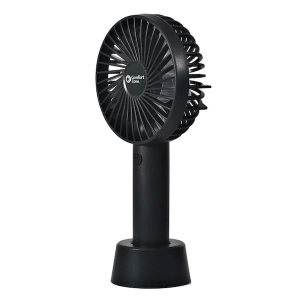 4 in. 3-Speed Personal Fan with Rechargeable Stand