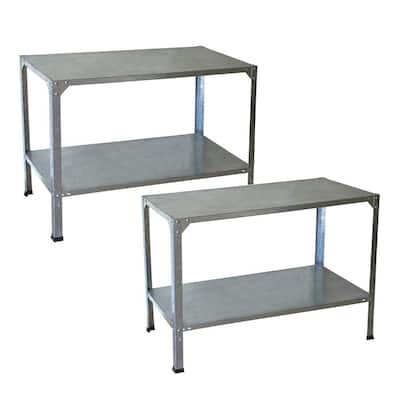 H D x 31.50 in 2-Bench W x 19.75 in Dimension: 45 in Palram Greenhouse Galvanized Steel Potting Bench