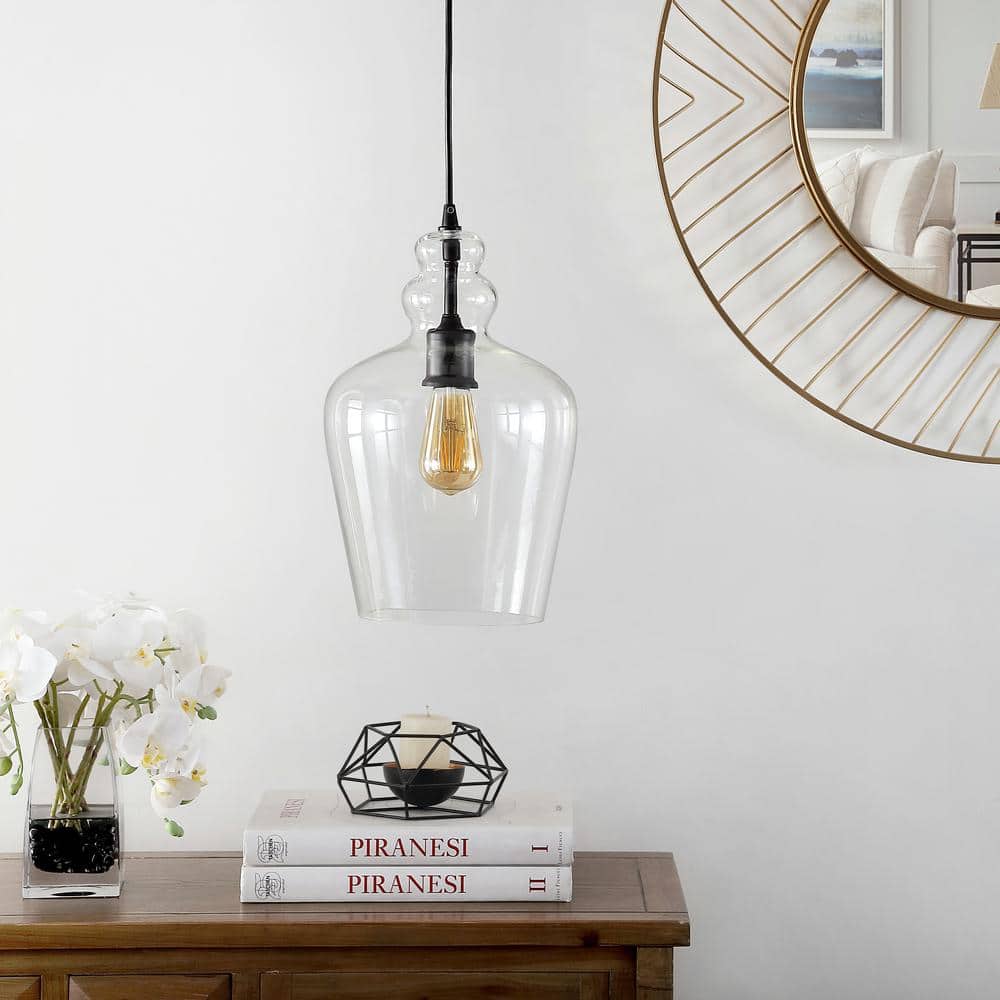 Catlen 19" Oil Rubbed Bronze Glass LED Pendant Light
