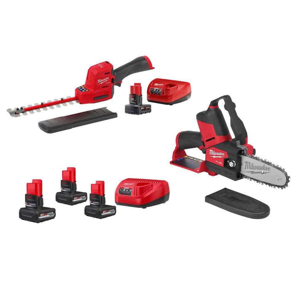 M12 FUEL 8 in. 12V Lithium-Ion Brushless Cordless Hedge Trimmer Kit, M12 HATCHET, (3) M12 HO 5.0 Ah Batteries price history on PriceWatchPro