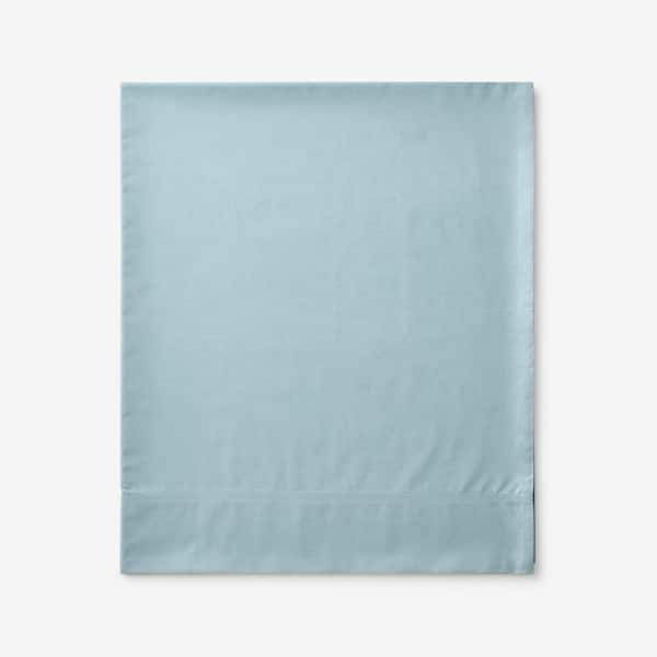 Legends Hotel Supima Deep Pocket Slate Blue Cotton Percale King Flat Sheet