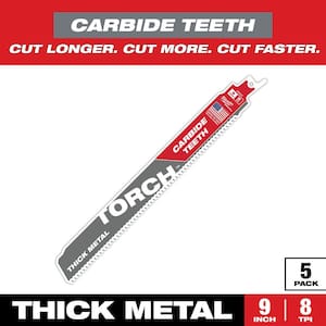 cathe. 0826 2枚分 Milwaukee 9 in. 8 TPI TORCH Carbide Teeth Thick Metal Cutting