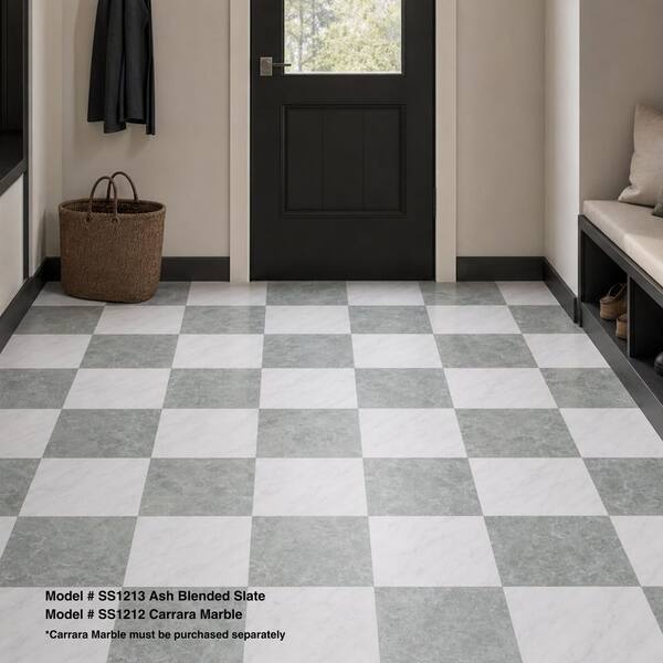 Reviews for TrafficMaster Ash Blended Slate 4 MIL x 12 in. W x 12