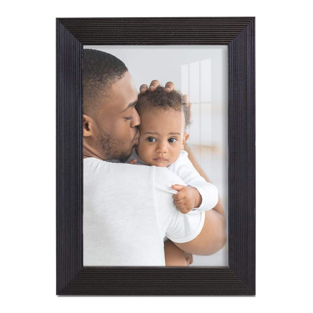 Wexford Home Grooved 5 in. x 7 in. Black Picture Frame