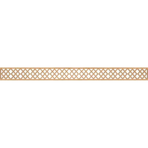 Ekena Millwork Hadley Fretwork 0.25 in. D x 46.375 in. W x 4 in. L Maple Wood Panel Moulding
