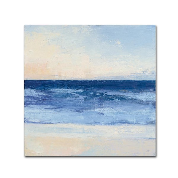 14 in. x 14 in. "True Blue Ocean II" by Julia Purinton Printed Canvas Wall Art