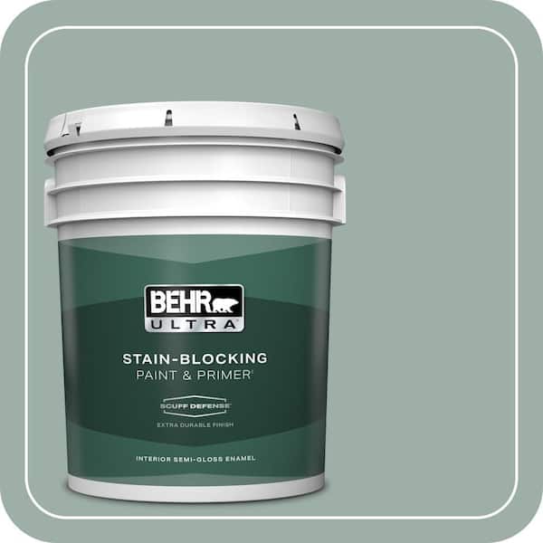 BEHR ULTRA 5 gal. Home Decorators Collection #HDC-CT-22 Aged Jade Extra Durable Semi-Gloss Enamel Interior Paint & Primer