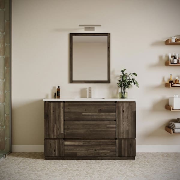 Formosa 53 in. Freestanding Single Bath Vanity Cabinet without Top in Acacia