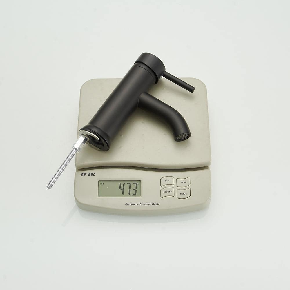 Matte Black Stainless Steel Single-Handle Bathroom Faucet