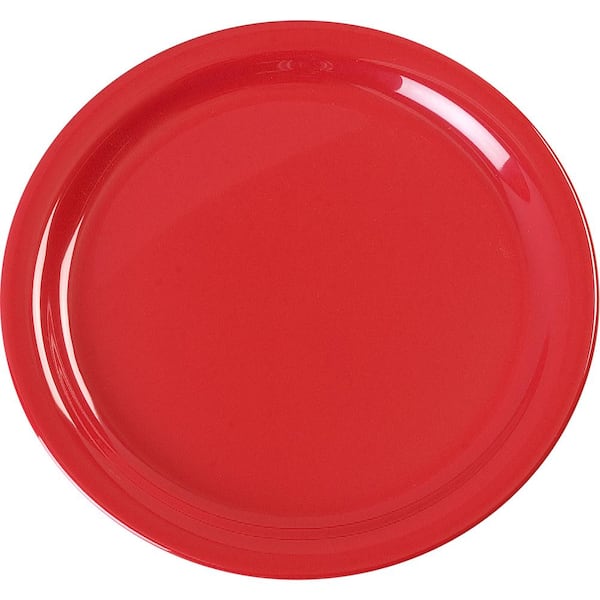 Carlisle Kingline 9 in. Red Melamine Dinner Plate (48-Pack)