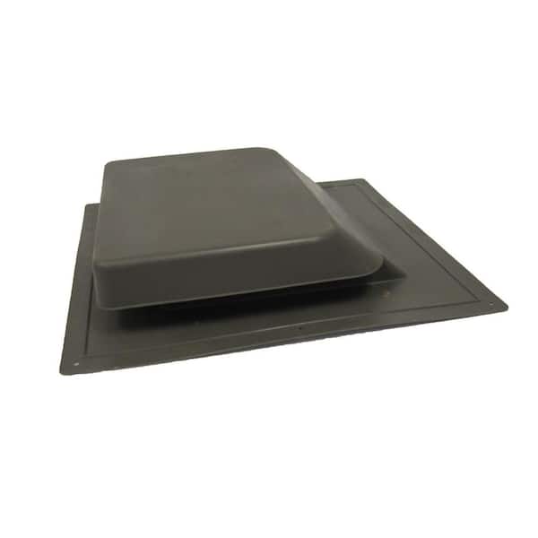 Master Flow 37 in. NFA Weathered Wood High Impact Resin Super Low-Profile Slant Back Roof Louver Static Vent (Carton of 10)
