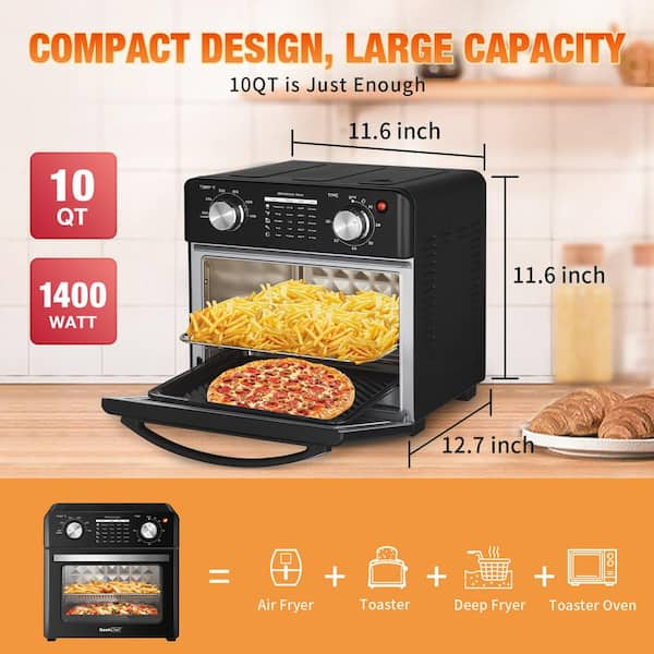 COMFEE' Toaster Oven Air Fryer Combo, 12-in-1 Air Fryer Oven with  Rotisserie, 6 Slice Toast 12' Pizza, Double Layer, Countertop Convection