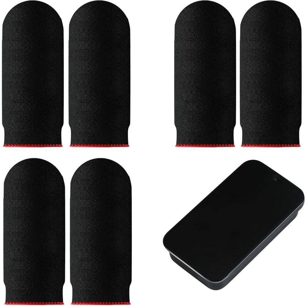 Mobile Phone Gaming Finger Sleeves 6-Pieces Anti-Sweat Breathable Thumb Gloves for League of Legend PUBG Black price history on PriceWatchPro