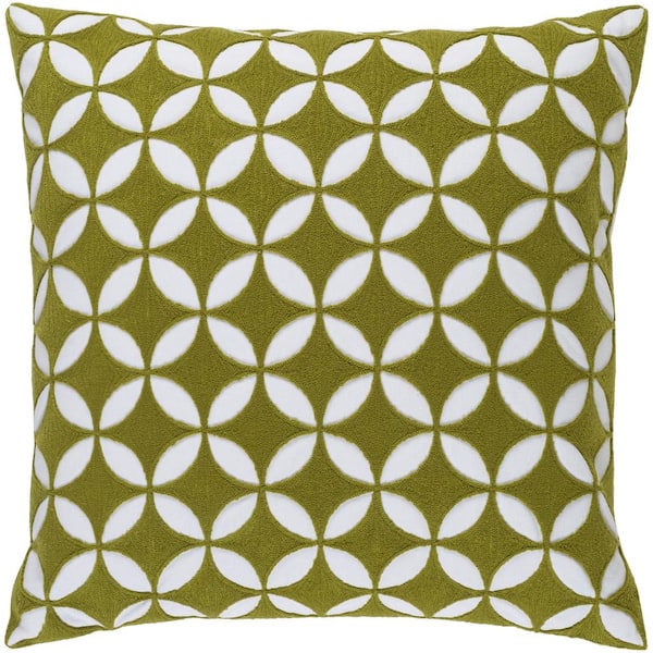 Artistic Weavers Bulstrode Grass Green Geometric Polyester 20 in. x 20 in. Throw Pillow