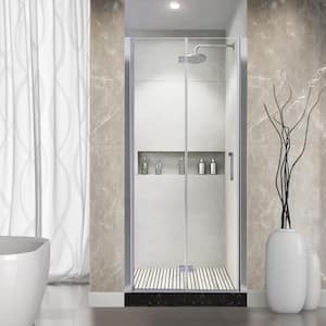30-31.5 in. W x 72 in. H Frameless Bifold Shower Doors with 1/4 in. Thick Clear Tempered Glass in a Chorme Finish.