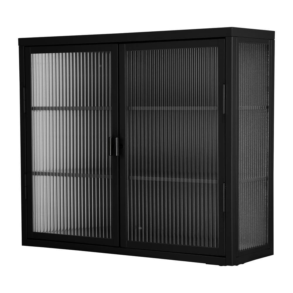 27.6-in W x 9.1-in D x 23.6-in H in Black Metal Ready to Assemble Wall ...