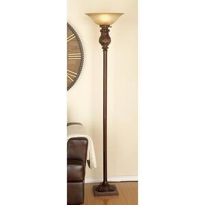 70 in. Brown Antique Style Task and Reading Torchiere