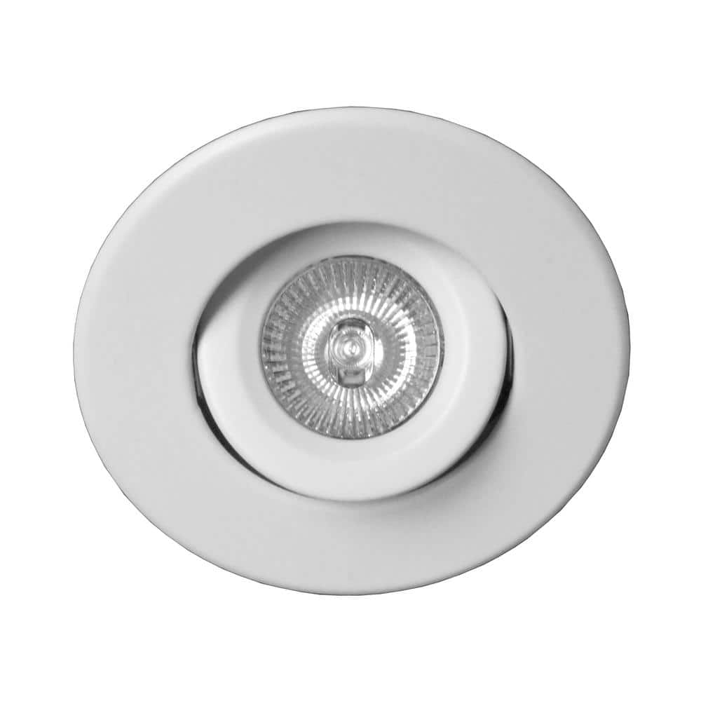 4'' White Adjustable Recessed Gimbal Trim