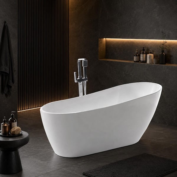 ANZZI Trend Series 67 in. x 32 in. Flat Bottom Acrylic