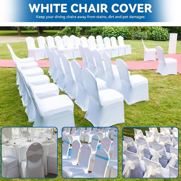 Peomeise 43 Pc Stretch Spandex Chair store Cover for Wedding Party Dining Banquet Even