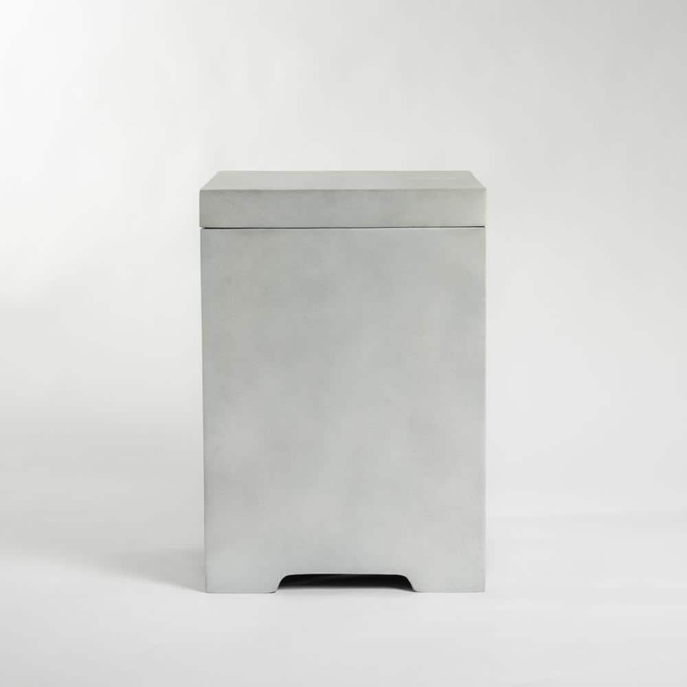 15 in. Light Gray Outdoor Propane Tank Cover Fire Pit Grill Cover with Side