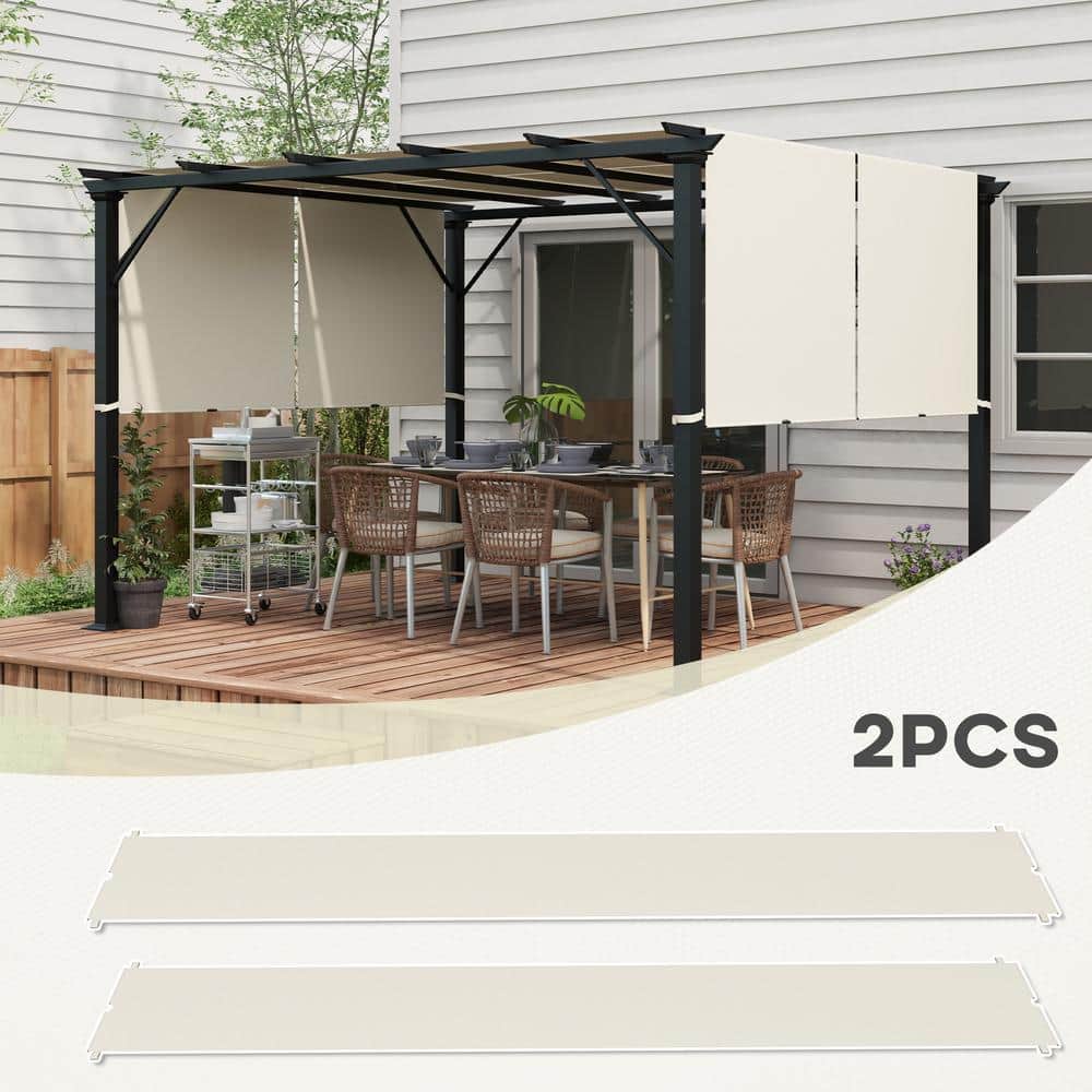 Outsunny UV Protection Beige Polyester Pergola Shade Cover for 10 x 11.8ft Pergola