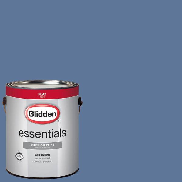 Glidden Essentials 1 gal. #HDGV34D Noble Blue Flat Interior Paint