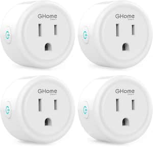 GHome Smart Mini Smart Plug Wi-Fi Outlet Socket Works with Alexa and Google Home Remote Control with Timer 4-Pack White