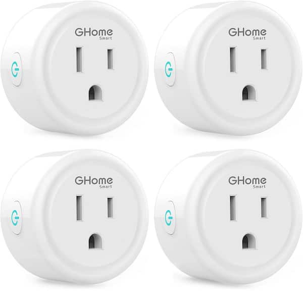Etokfoks GHome Smart Mini Smart Plug Wi-Fi Outlet Socket Works with Alexa and Google Home Remote Control with Timer 4-Pack White
