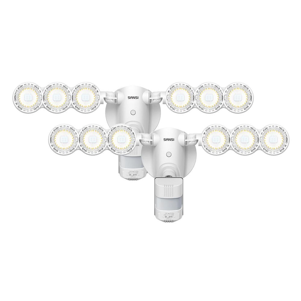 SANSI 45-Watt 6000 Lumens 180° White Motion Sensor Outdoor