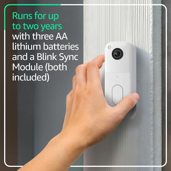 Blink Video Doorbell System Wireless Battery Operated Smart