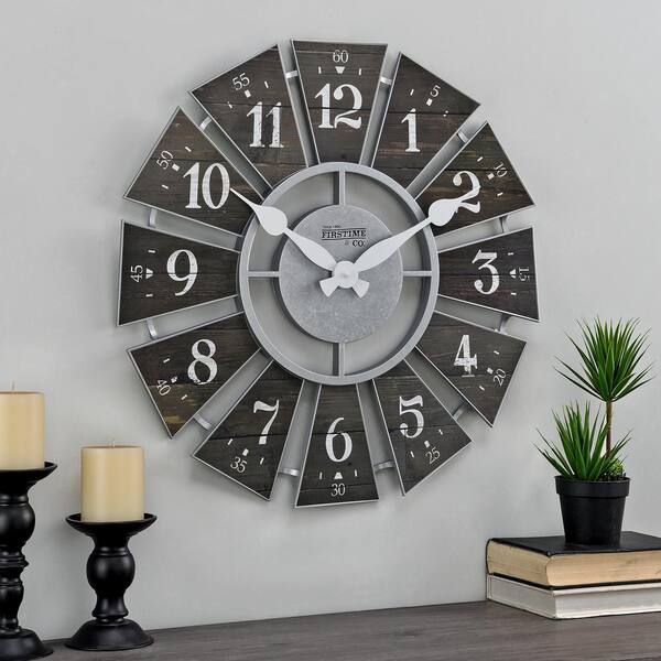 Co. Multicolor Numeral Windmill Wall Clock, Farmhouse, Analog, 24 x 2 x 24 outlets in