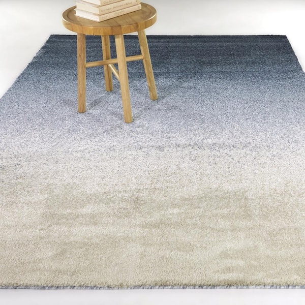 Ozin Navy Blue 5 ft. x 7 ft. Gradient Area Rug