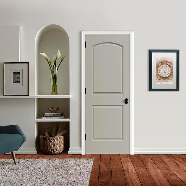 JELD-WEN 30 in. x 80 in. Caiman 2 Panel Right-Hand Hollow Core