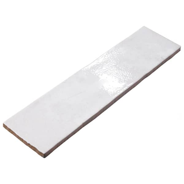 Merola Tile Biarritz White 3 in. x 12 in. Ceramic Wall Tile (5.72