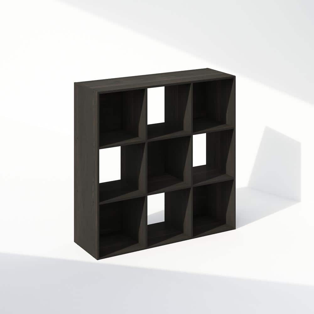 Pelli 35.39 in. Tall Espresso Wood 9-Shelf Standard Bookcase price history on PriceWatchPro