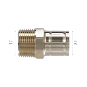 ProPress 1 in. FTG x MPT Zero-Lead Bronze Street Adapter (5-Pack)