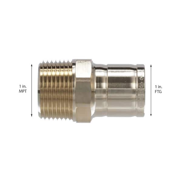 ProPress 1 in. FTG x MPT Zero-Lead Bronze Street Adapter (5-Pack)
