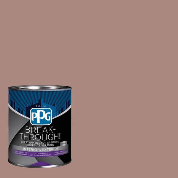 Break-Through! 1 qt. PPG1060-5 Bedford Brown Satin Door, Trim & Cabinet Paint